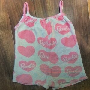 Pink Barbie Heart Print Romper